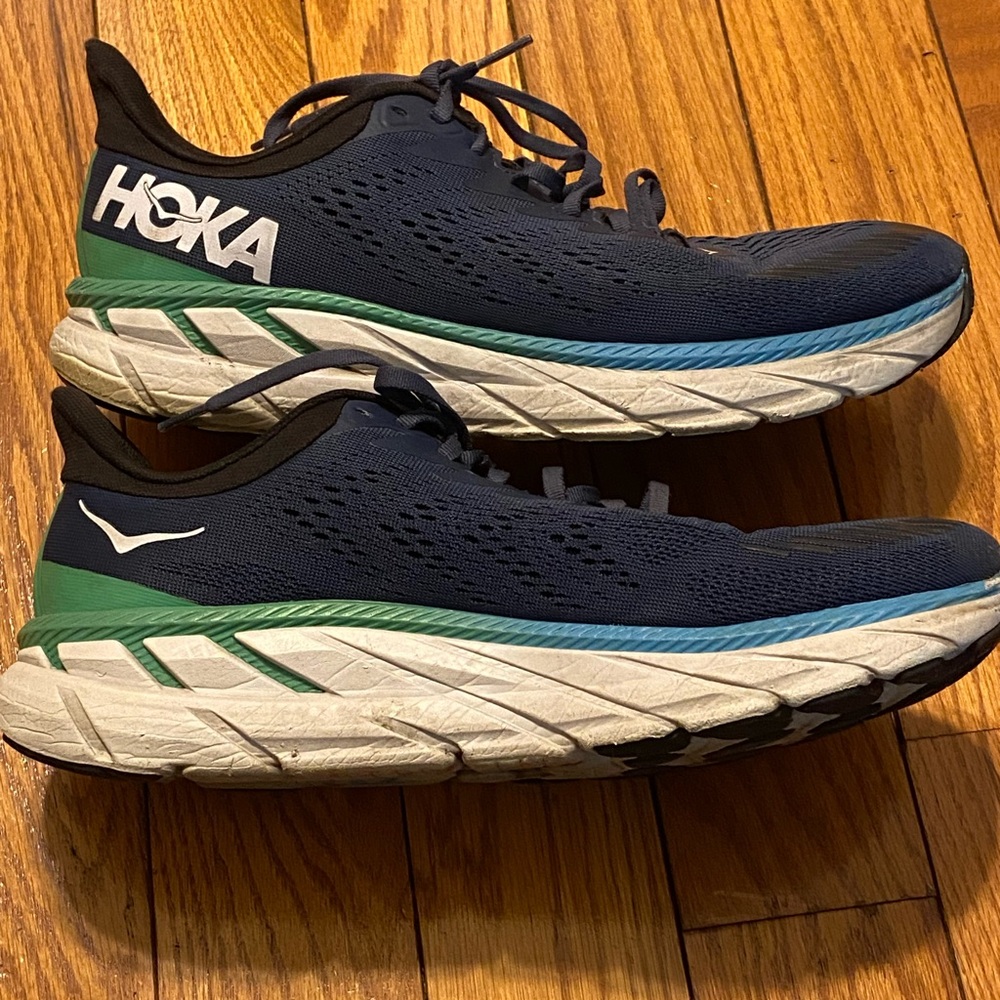 Hoka One One Clifton 7 Men's Running Shoes Moonlit Ocean Blue Green Size‎ 10.5
